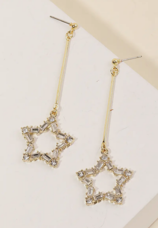 Rhinestone Star Earrings