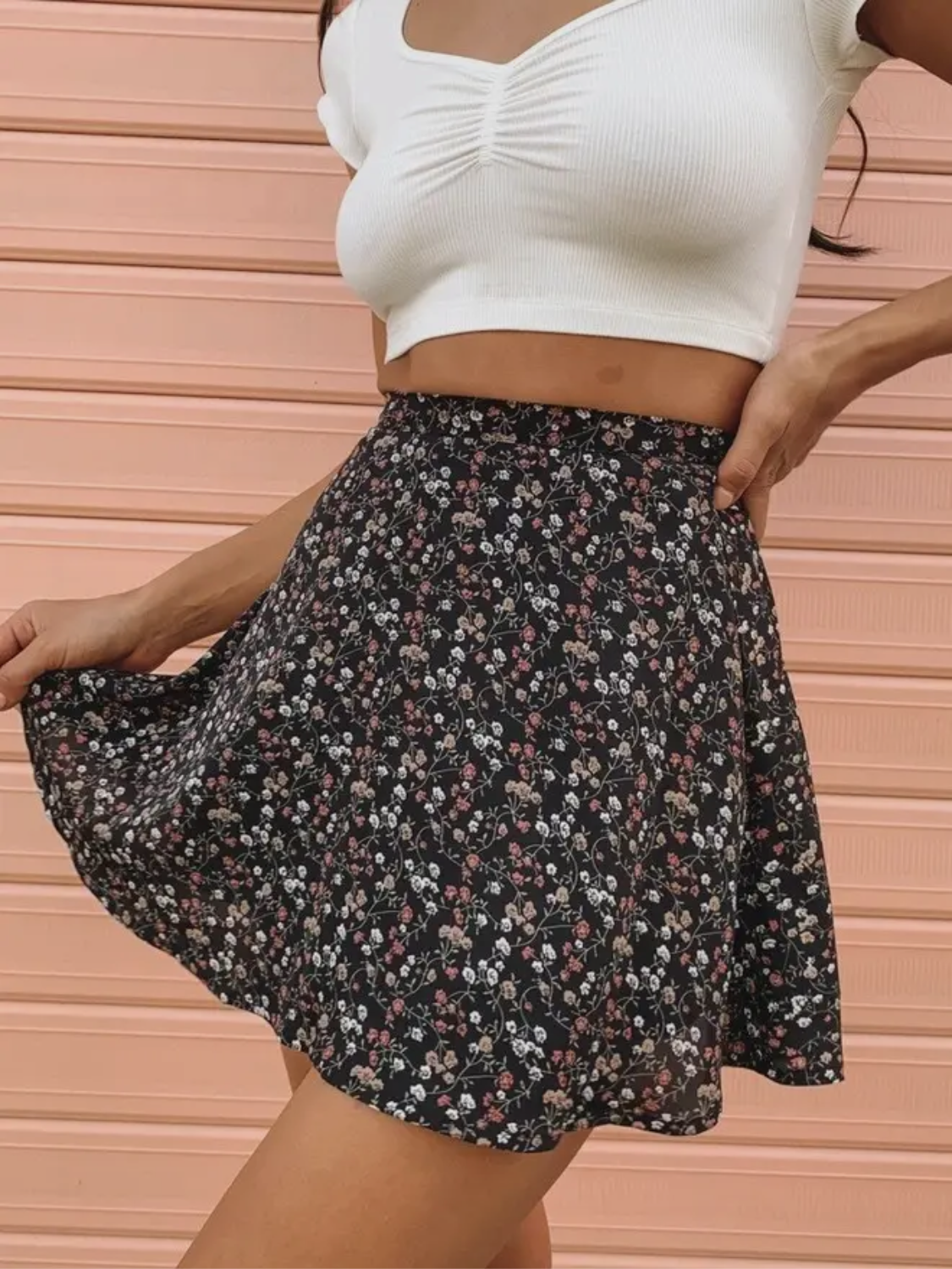 Floral Print Skirt