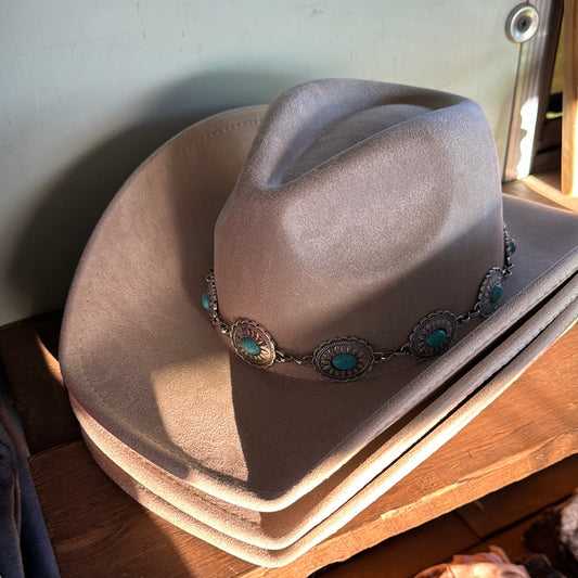 Turquoise cowboy hat